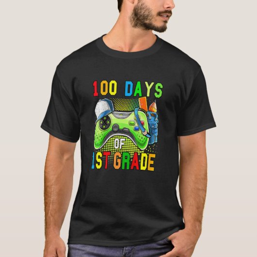 Kids 100 Days Of First Grade Level Unlocked 100 Da T-Shirt (Vorderseite)