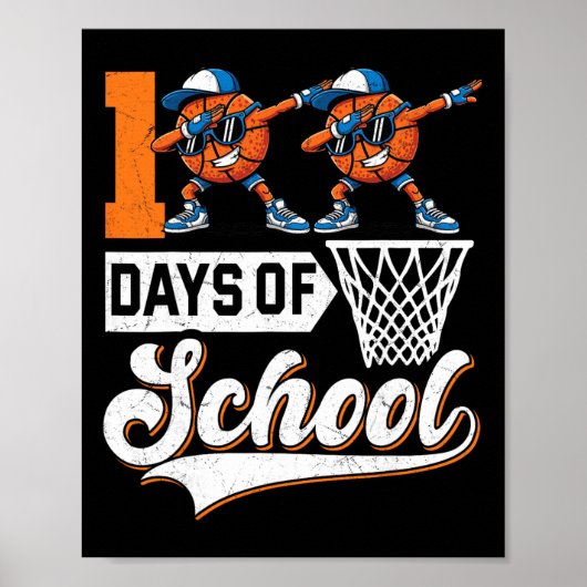 Kids 100 Days Of School Boys 100th Day Of School S Poster (Vorne)