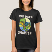 Kids 100 days smarter, Cute dino Happy 100th Day o T-Shirt (Vorderseite)