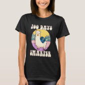 Kids 100 days smarter, Cute llama Happy 100th Day T-Shirt (Vorderseite)