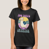Kids 100 days smarter, Cute llama Happy 100th Day T-Shirt (Vorderseite)