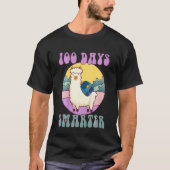Kids 100 days smarter, Cute llama Happy 100th Day  T-Shirt (Vorderseite)
