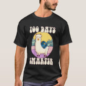 Kids 100 days smarter, Cute llama Happy 100th Day  T-Shirt (Vorderseite)