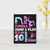 Kids 10 Year Old Bday Gymnast 10th Gymnastics Birt Karte (Gelbe Blume)