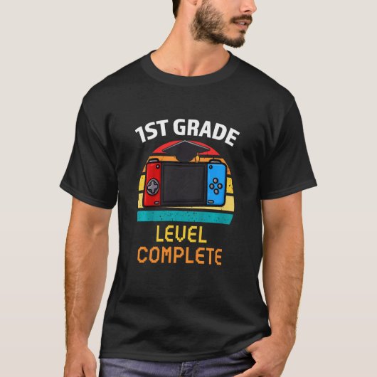Kids 1st Grade Level Complete  Graduation party Fi T-Shirt (Vorderseite)
