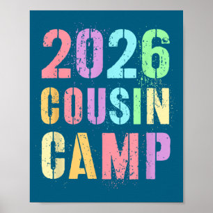 Kids 2026 Cousin-Camp Familenurlaub Crew Tante Poster