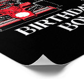 Kids 2nd Birthday Race Car Bday Boy Cant Catch Me  Poster (Ecke)