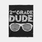 Kids 2nd Grade Dude Second Grade Byck To School Fleecedecke (Vorderseite)
