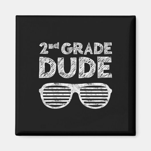Kids 2nd Grade Dude Second Grade Byck To School Magnet (Vorne)