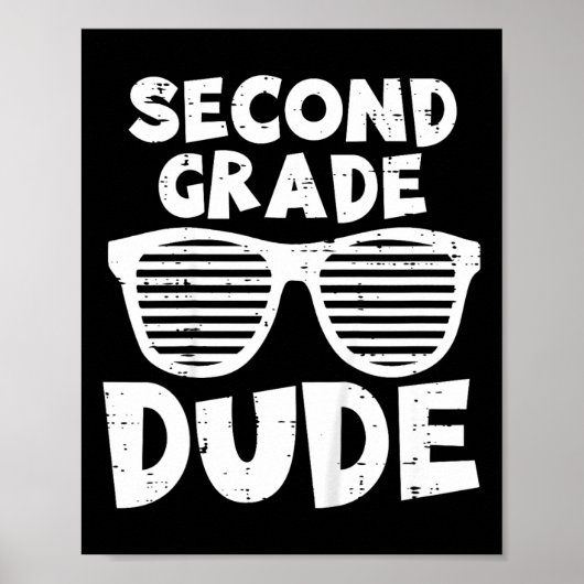 Kids 2nd Second Grade Typ Byck Zur Schule Erster S Poster (Vorne)