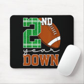 Kids 2nd Year Down Football Birthday Boy Party 2 Y Mousepad (Mit Mouse)