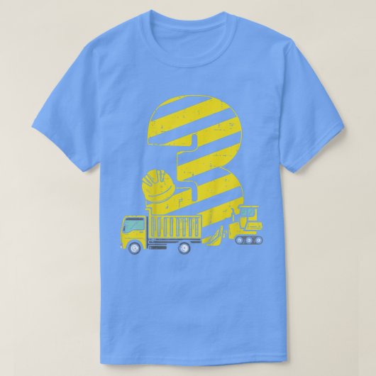 Kids 3 Bulldozer Dump Truck Three Years Old 3rd Bi T-Shirt (Design vorne)