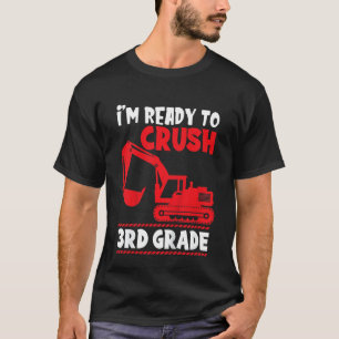 Kids 3. Klasse Rückkehr zur Schule Bagger Ich bin T-Shirt