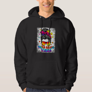 Kids 3. Klasse Vibes Unordentlicher Dutt Mädchen E Hoodie