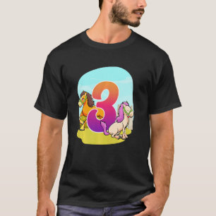 Kids 3rd Birthday Horseback Riding Horse themed Th T-Shirt
