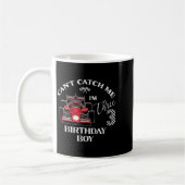 Kids 3rd Birthday Race Car Bday Boy Cant Catch Me Kaffeetasse (Links)