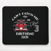 Kids 3rd Birthday Race Car Bday Boy Cant Catch Me  Mousepad (Vorne)