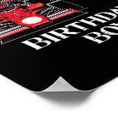 Kids 3rd Birthday Race Car Bday Boy Cant Catch Me Poster (Ecke)