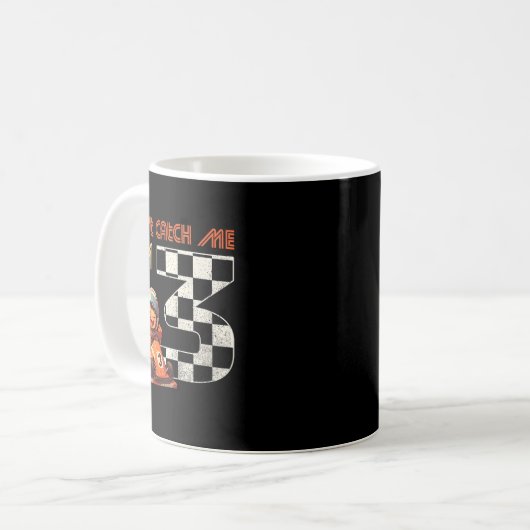 Kids 3rd Birthday Race Car Can't Catch Me I'm 3 Th Kaffeetasse (Vorderseite Links)