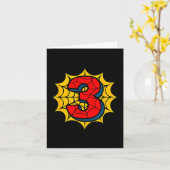 Kids 3rd Birthday Sder Theme Party 3 Year Old Boys Karte (Gelbe Blume)