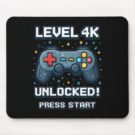 Kids 4k Boys Ck To School Retro Gamer 4k Unlocked Mousepad (Vorne)