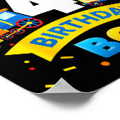 Kids 4th Birthday Boy Train Four 4 Year Old Birthd Poster (Ecke)