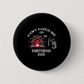 Kids 5th Birthday Race Car Bday Boy Cant Catch Me Button (Vorderseite)
