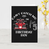 Kids 5th Birthday Race Car Bday Boy Cant Catch Me Karte (Gelbe Blume)