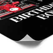 Kids 5th Birthday Race Car Bday Boy Cant Catch Me  Poster (Ecke)