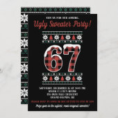 Kids' 67 Ugly Sweater Holiday Party Einladung (Vorne/Hinten)