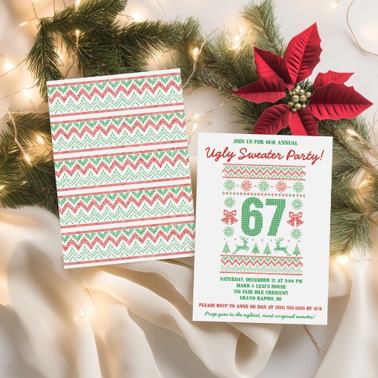 Kids' 67 Ugly Sweater Holiday Party Einladung