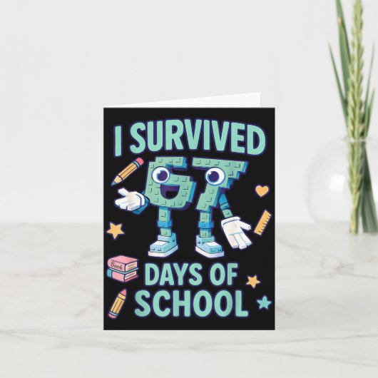 Kids 6-7 Meme I Survived 67 Days Of School Karte (Vorderseite)