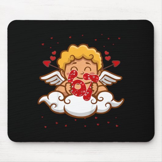 Kids 6 7 Meme Six Seven Cud 67 Valentines Day Todd Mousepad (Vorne)