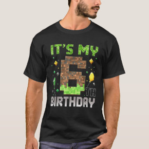 Kids 6. Geburtstag Gamer Pixel 6 Jahre Alt Video G T-Shirt