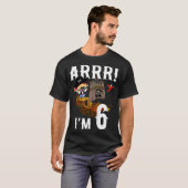 Kids 6 Year Old Pirate Birthday Party Pirates Ship T-Shirt (Vorne ganz)