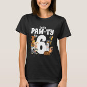 Kids 6 Year Old Puppy Dog Birthday Pawty Dogs 6th T-Shirt (Vorderseite)