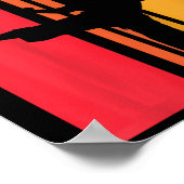 Kids 6th Birthday Gift Karate Retro Taekwondo Mart Poster (Ecke)