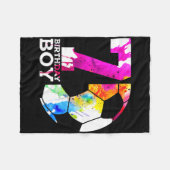 Kids 7 Birthday Boy Soccer 7th Birthday  Fleecedecke (Vorderseite (Horizontal))