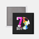 Kids 7 Birthday Boy Soccer 7th Birthday  Magnet (Vorderseite/Rückseite)