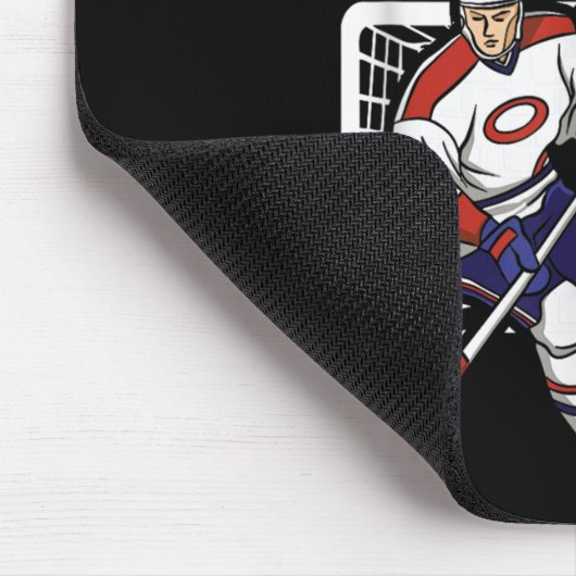 Kids 7 Year Old Ice Hockey Themed Birthday Party 7 Mousepad (Ecke)