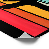 Kids 7th Birthday Gift Karate Retro Taekwondo Mart Poster (Ecke)