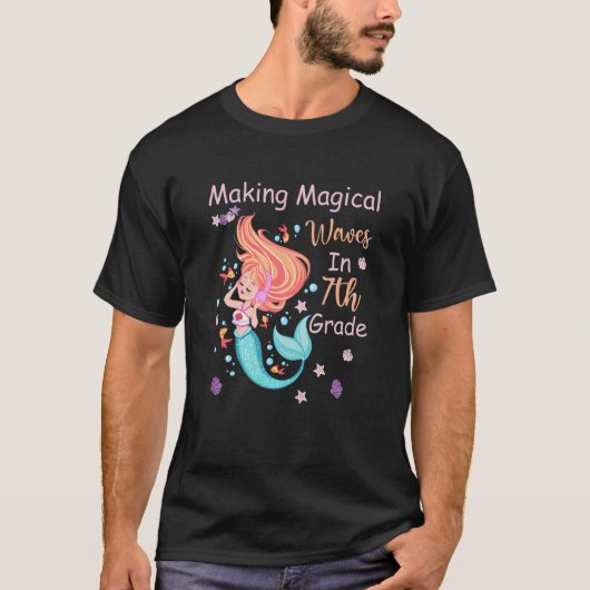 Kids 7th Grade Mermaid Making Magical Waves Kids G T-Shirt (Vorderseite)