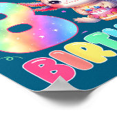 Kids 8 Year Old Bday Cute Axolotl It's My 8th Birt Poster (Ecke)