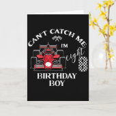 Kids 8th Birthday Race Car Bday Boy Cant Catch Me Karte (Gelbe Blume)