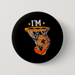 Kids 9. Geburtstag Basketball 9 Junge Mädchen 6. b Button
