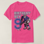 Kids 9 Year Old Ice Hockey Themed Birthday Party 9 T-Shirt (Design vorne)