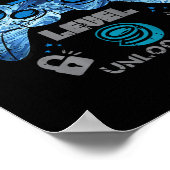 Kids 9th Birthday Gamer Level 9 Unlocked Video Gam Poster (Ecke)
