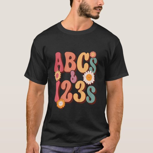 Kids ABC & 123 1st Day Of Kindergarten Kids Alphab T-Shirt (Vorderseite)