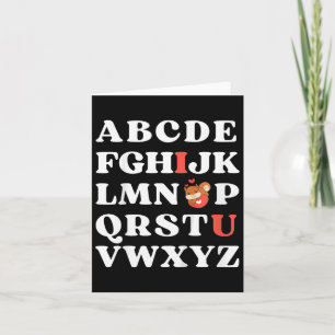 Kids Abc Ich liebe dich Kids Eichhörnchen Valentin Karte