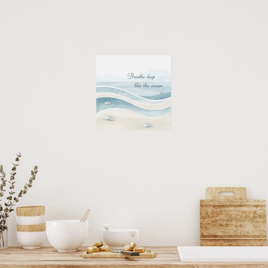 Kids Affirmation - Breathe Deep Poster (Küche)